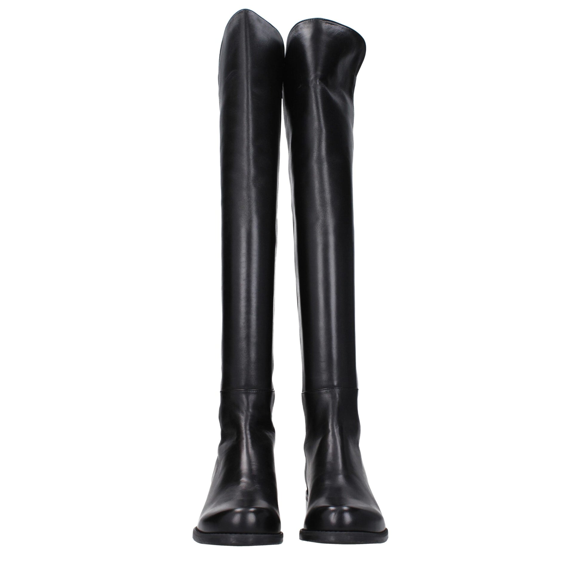 Stuart Weitzman Black Leather Boot - Vintage Style