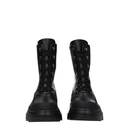 Stuart Weitzman Black Leather Ankle Booties