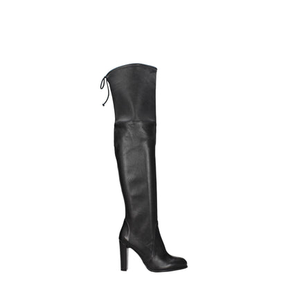 Stuart Weitzman Black Leather Boot - Highland Collection