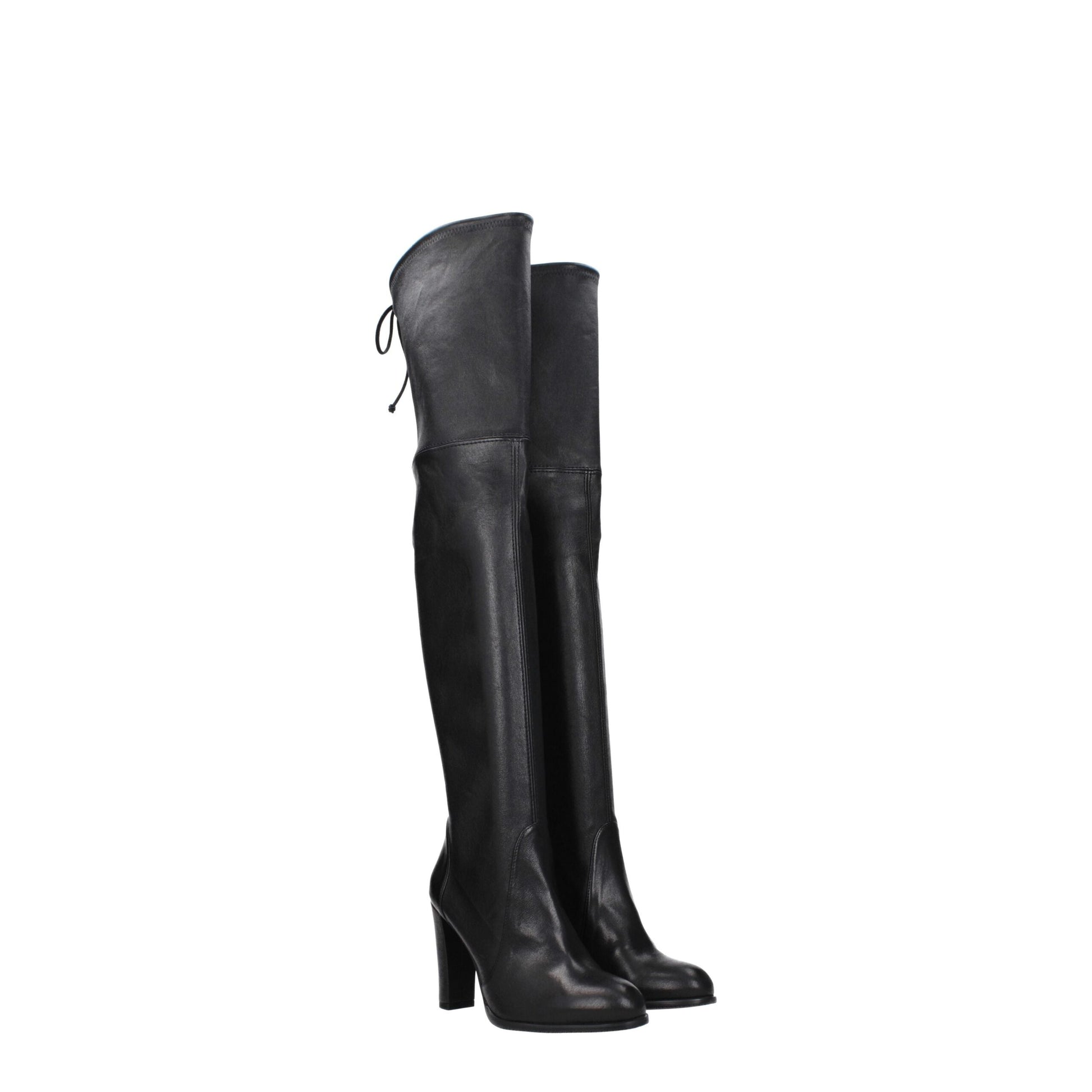 Stuart Weitzman Black Leather Boot - Highland Collection
