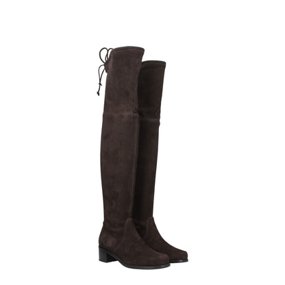 Stuart Weitzman Brown Leather Boot - Aged Vintage Suede Style