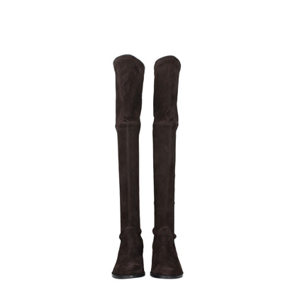 Stuart Weitzman Brown Leather Boot - Aged Vintage Suede Style