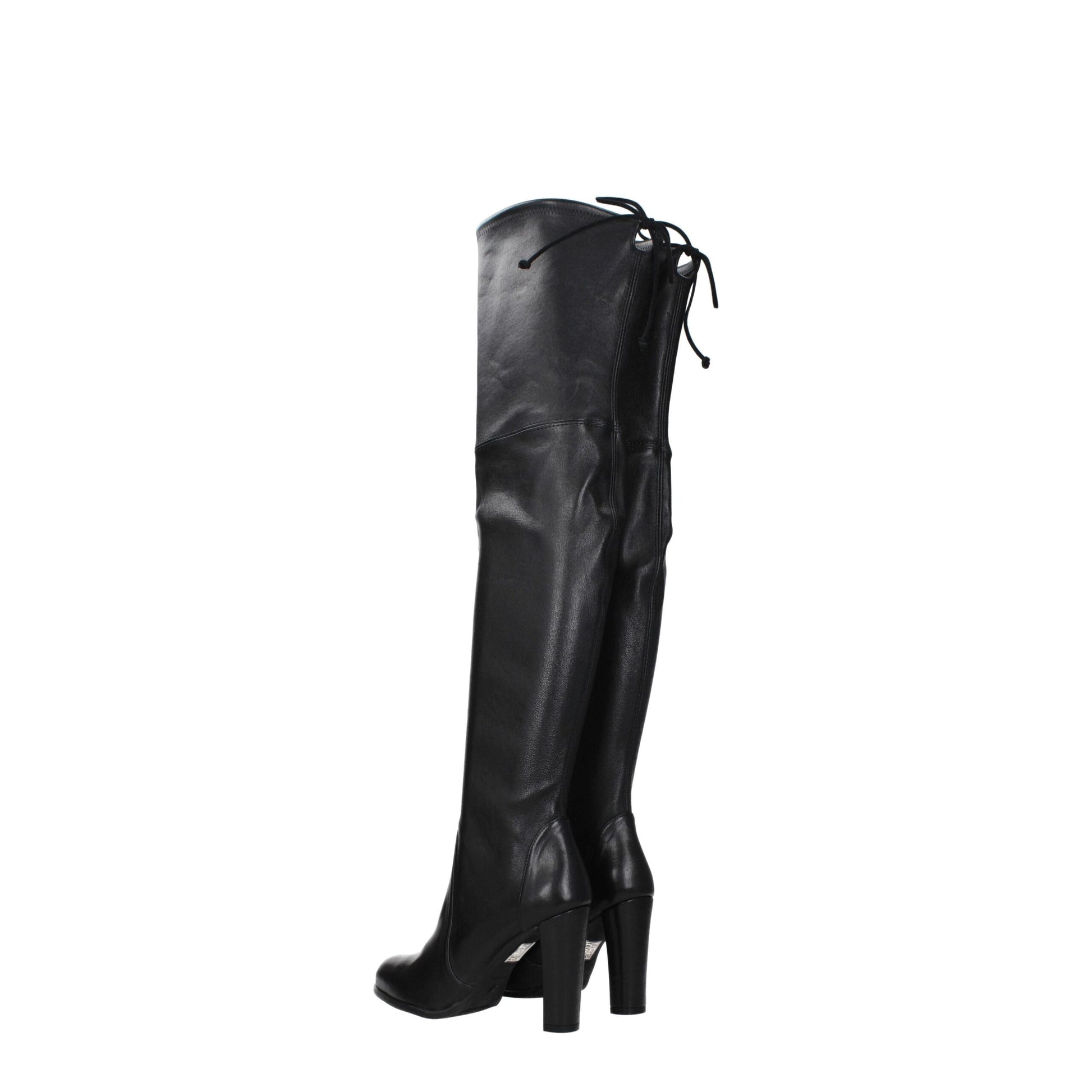Stuart Weitzman Black Leather Boot - Highland Collection