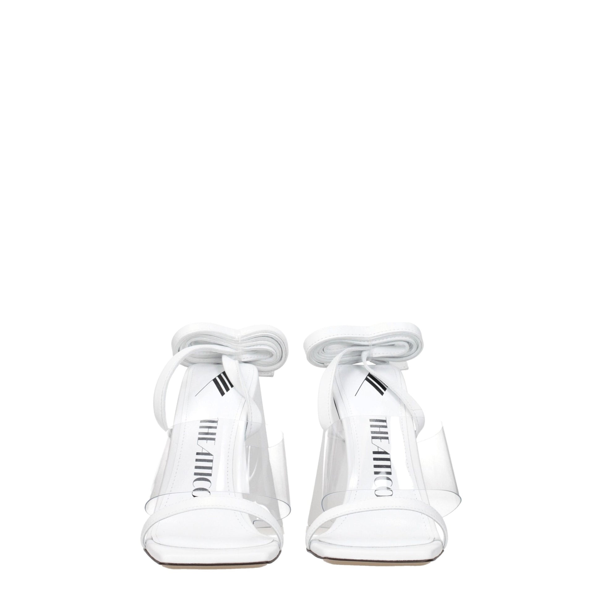 The Attico White Leather Sandal