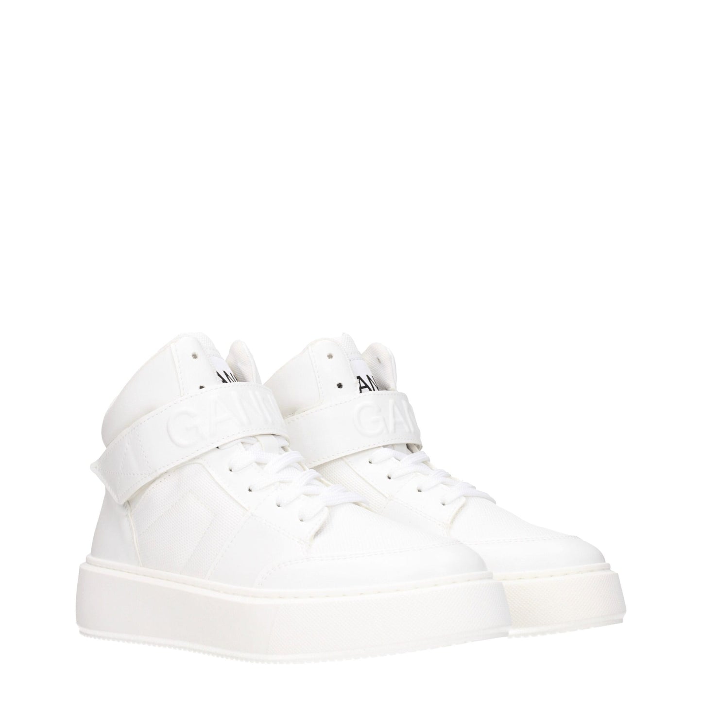Ganni White Leather Sneakers - Stylish and Comfortable Streetwear