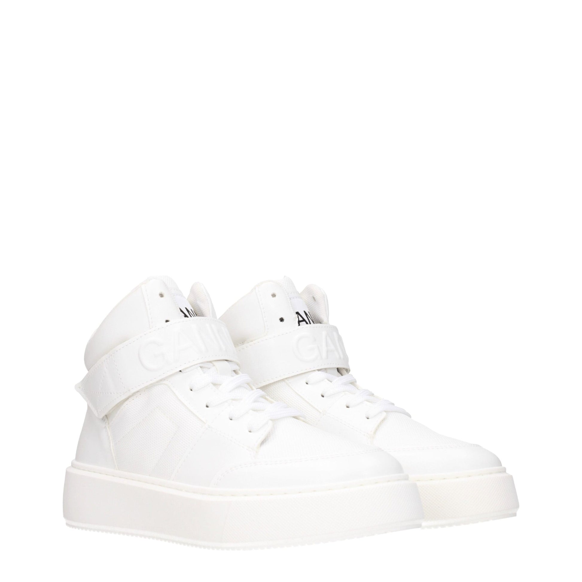 Ganni White Leather Sneakers - Stylish and Comfortable Streetwear