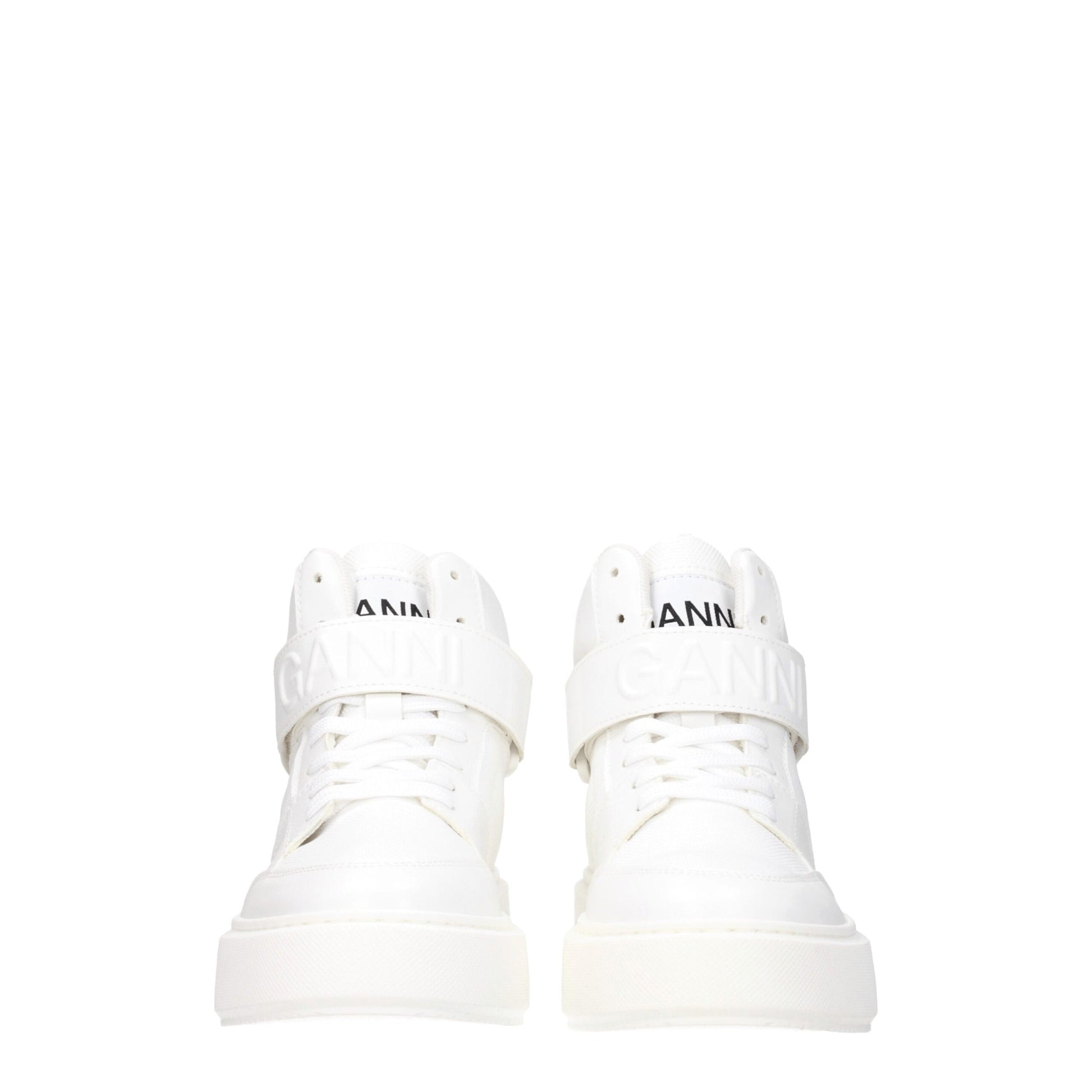 Ganni White Leather Sneakers - Stylish and Comfortable Streetwear