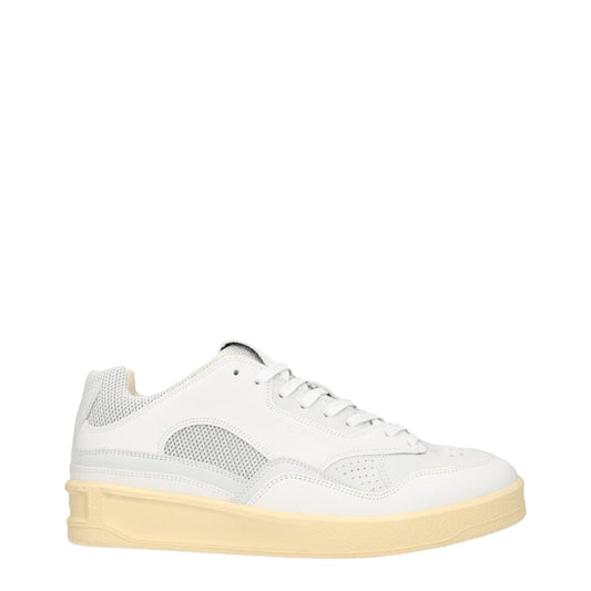 Jil Sander White Leather Sneakers - Sporty Glam Upgrade