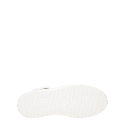 Ganni White Leather Sneakers - Stylish and Comfortable Streetwear