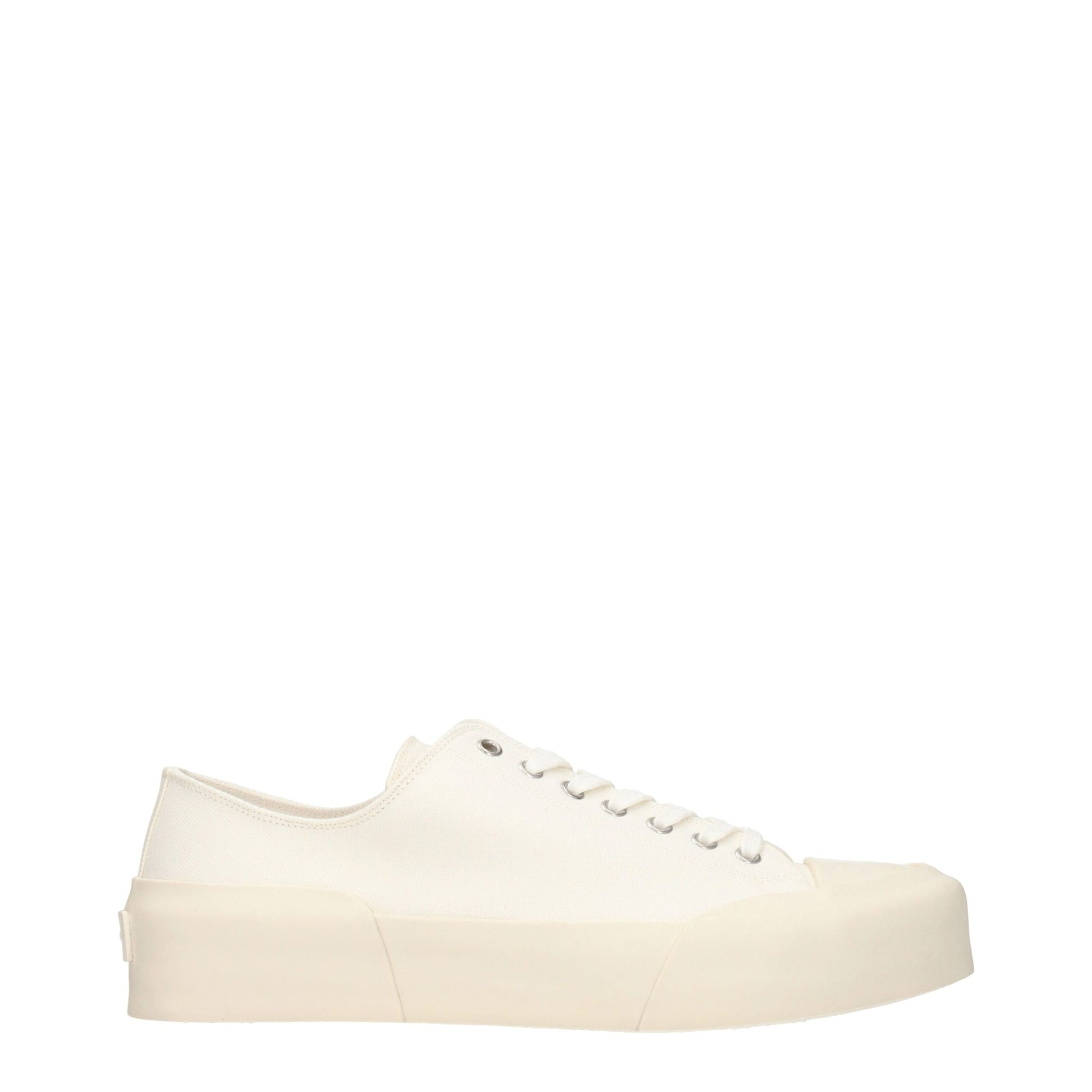 Jil Sander Beige Canvas Low-Top Sneakers