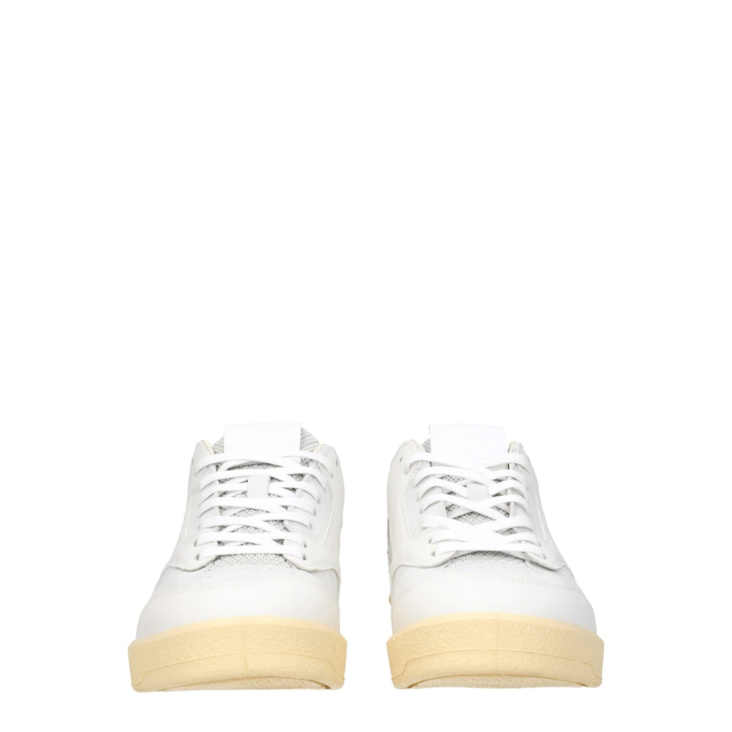 Jil Sander White Leather Sneakers - Sporty Glam Upgrade