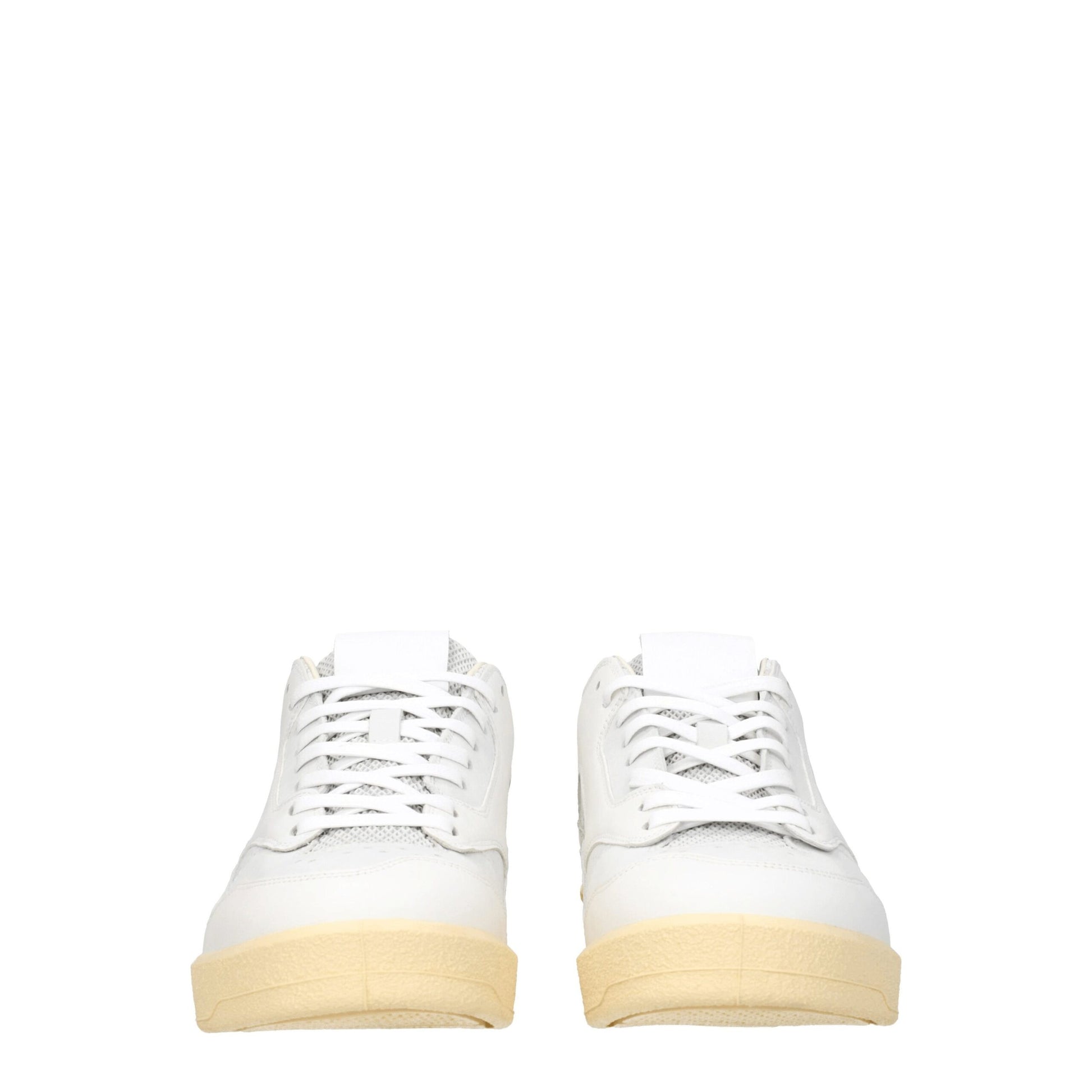 Jil Sander White Leather Sneakers - Sporty Glam Upgrade