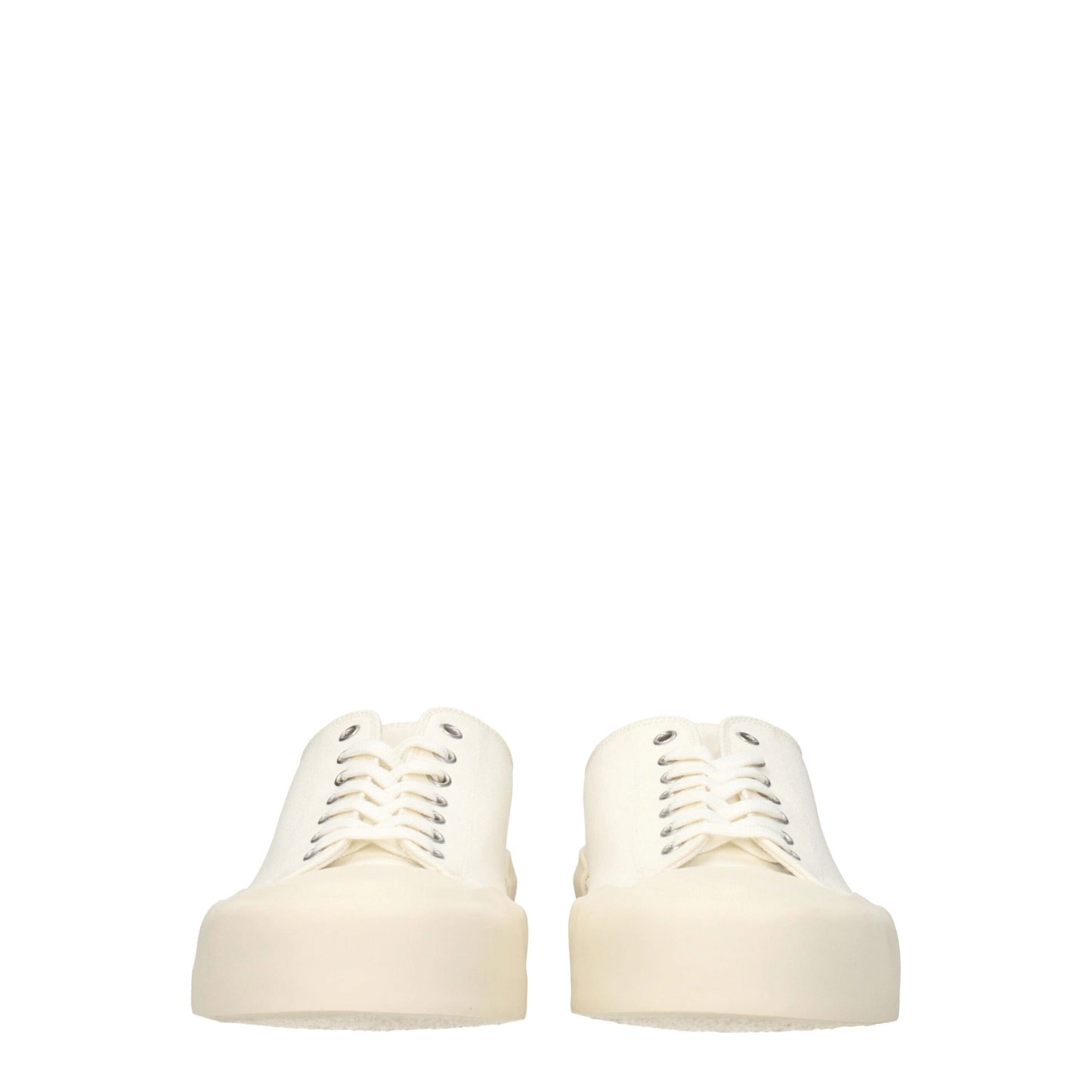 Jil Sander Beige Canvas Low-Top Sneakers