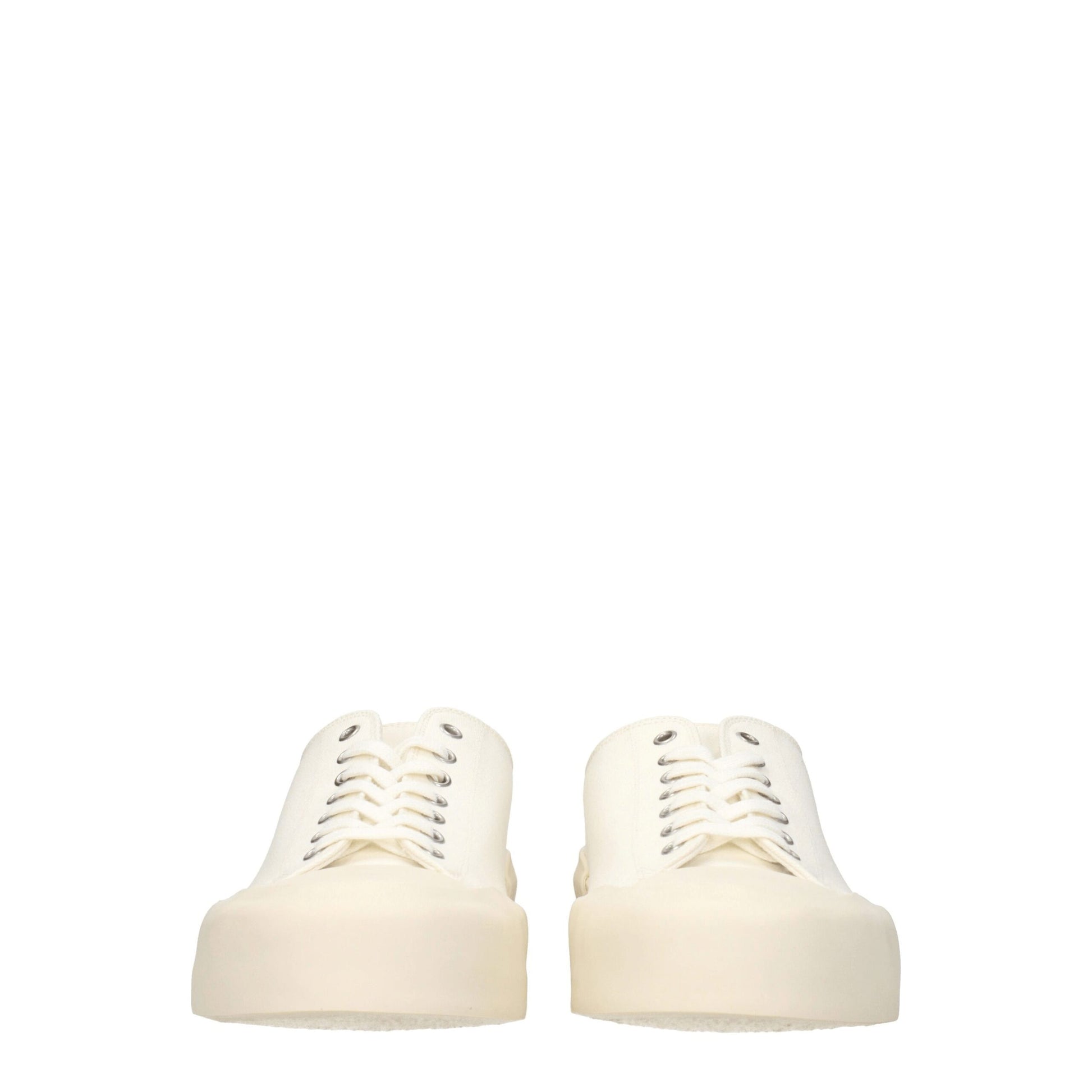 Jil Sander Beige Canvas Low-Top Sneakers
