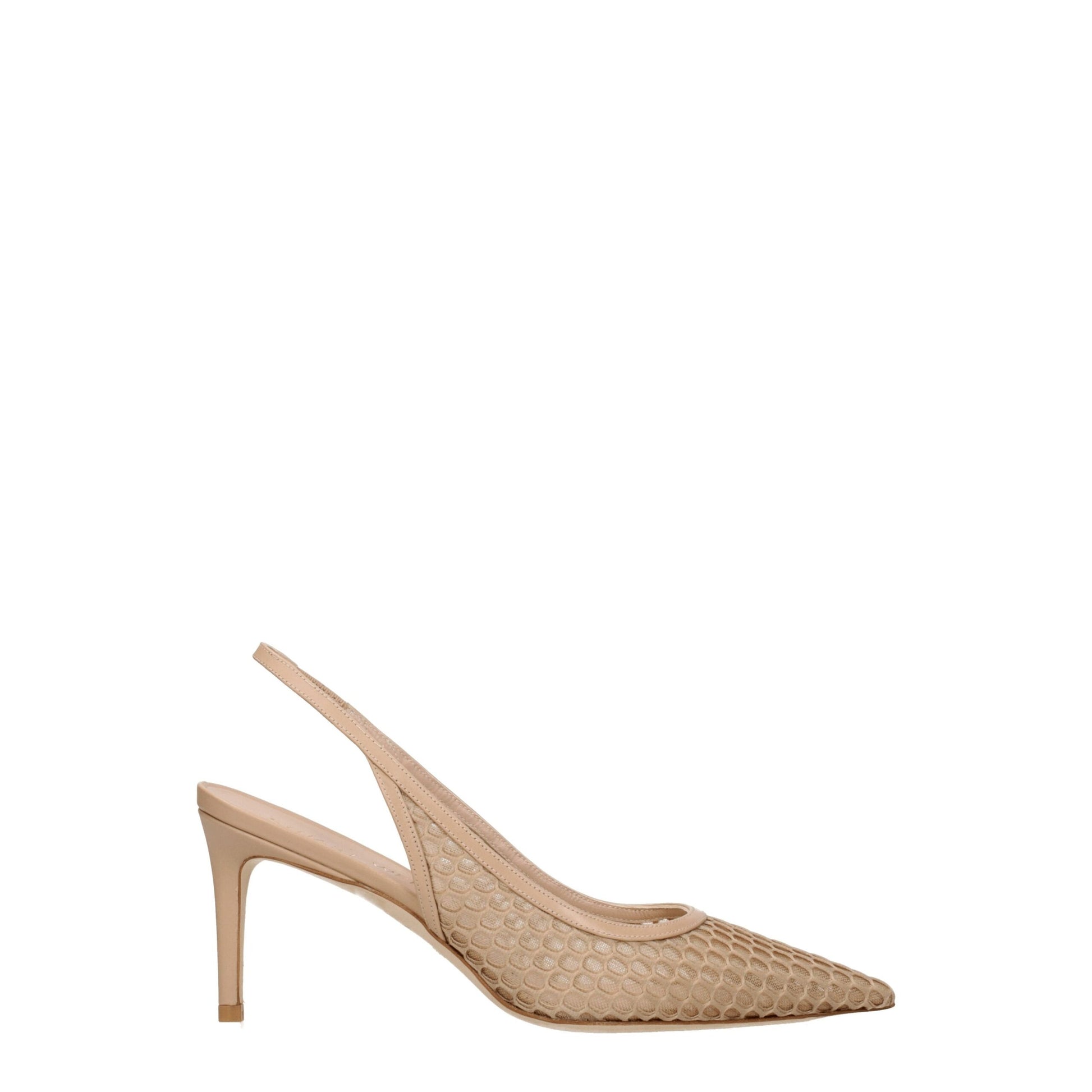 Stuart Weitzman Beige Leather Sandal - Effortless Elegance