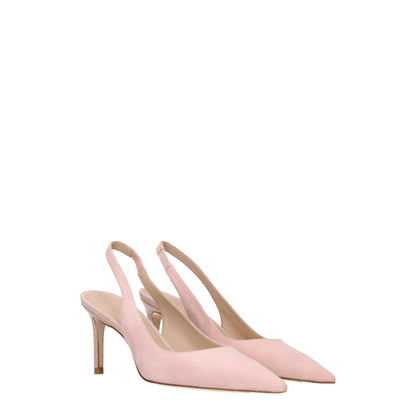 Stuart Weitzman Pink Leather Sandal - Elegant Casual Footwear