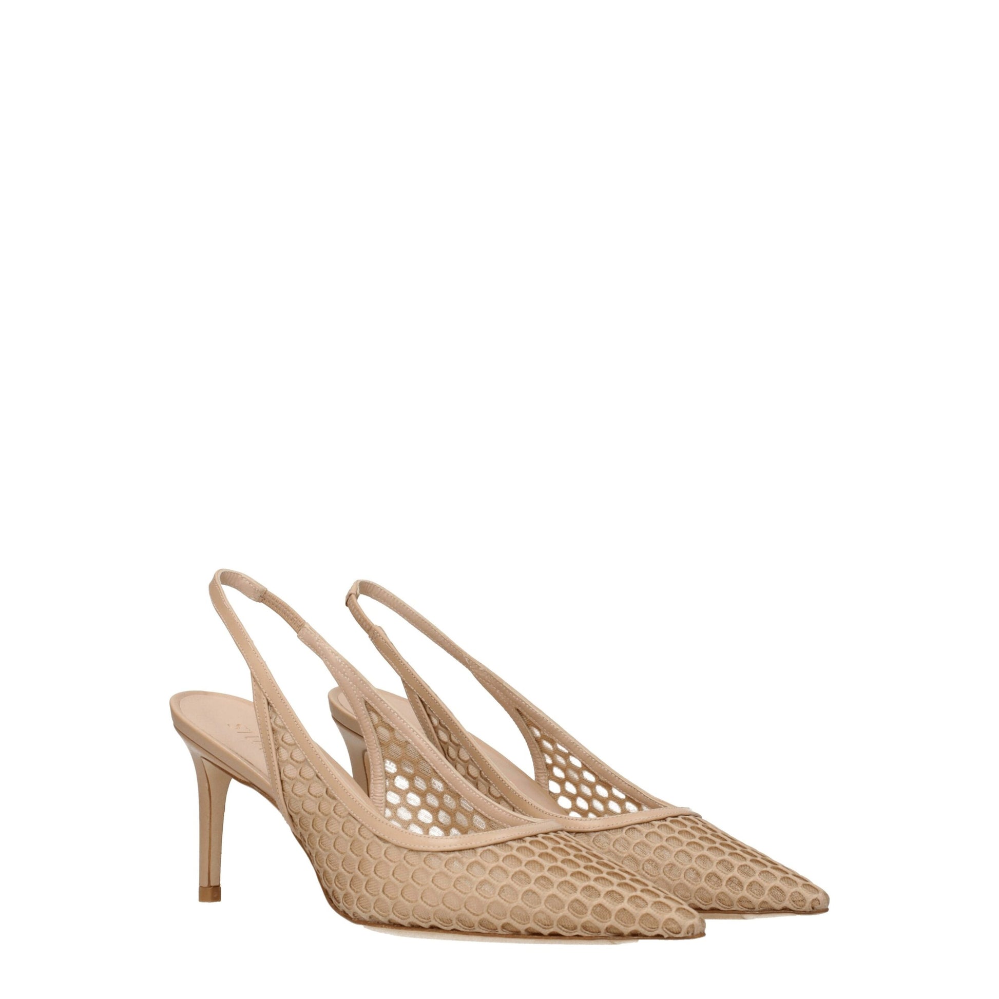 Stuart Weitzman Beige Leather Sandal - Effortless Elegance