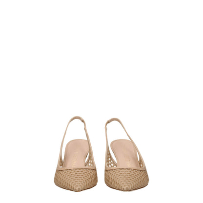 Stuart Weitzman Beige Leather Sandal - Effortless Elegance