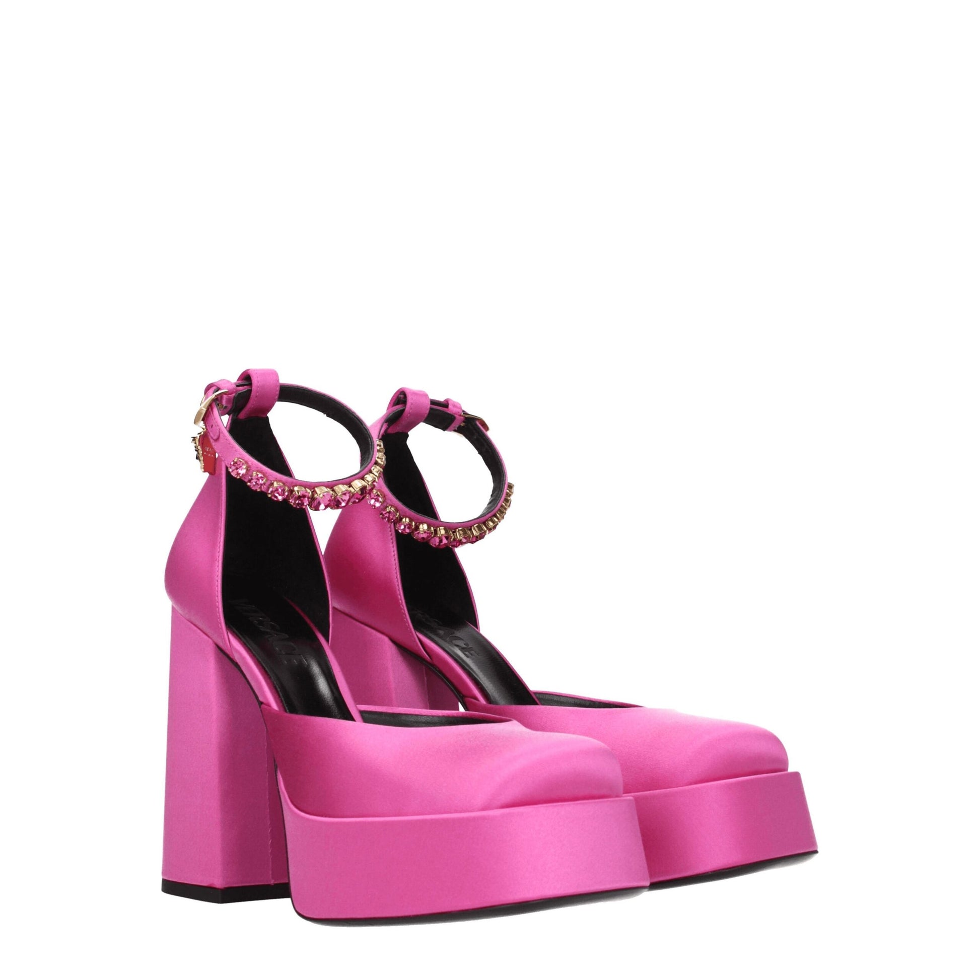 Versace Pink Satin Sandal - Glamour Redefined