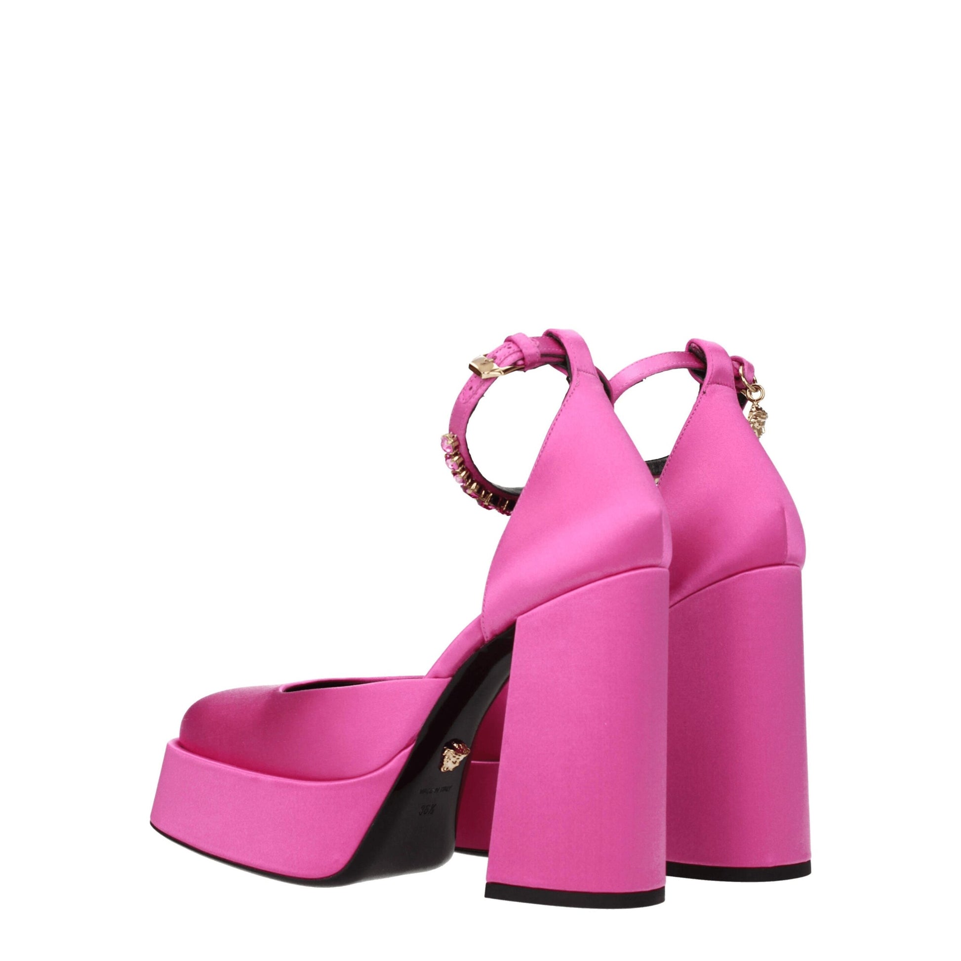 Versace Pink Satin Sandal - Glamour Redefined
