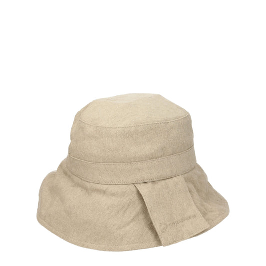 Jacquemus Beige Linen Hat - Effortless Chic