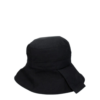 Jacquemus Black Cotton Hat - Vintage Style Accessory