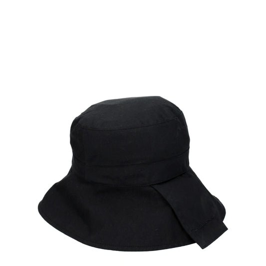 Jacquemus Black Cotton Hat - Vintage Style Accessory
