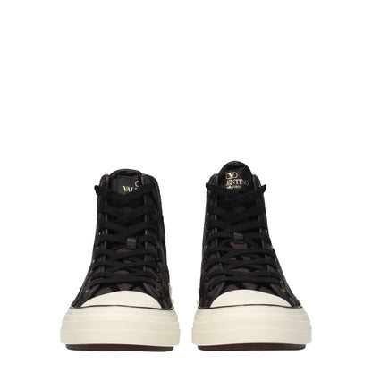 Valentino Garavani Brown Fabric Sneakers