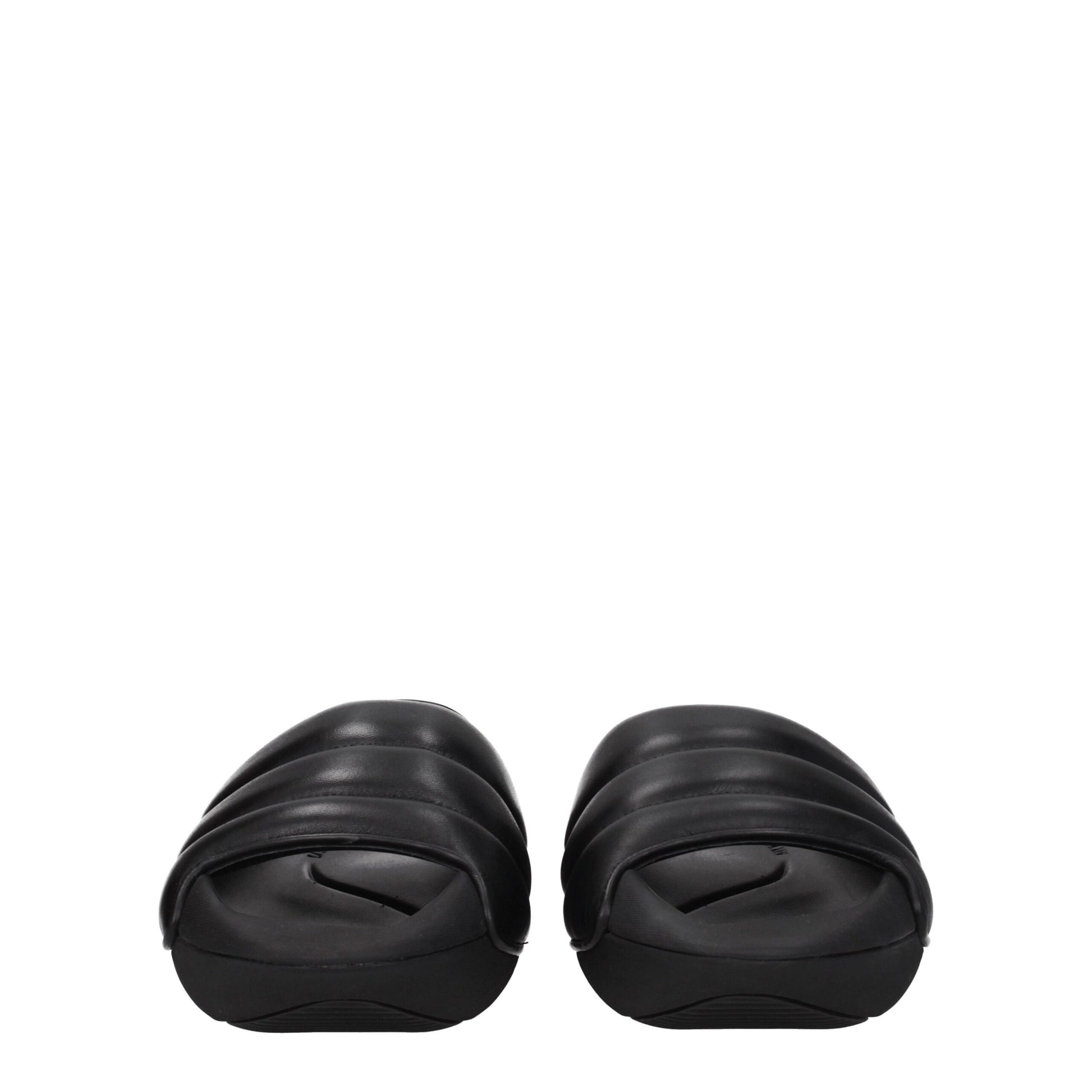 Balmain Black Leather Slipper
