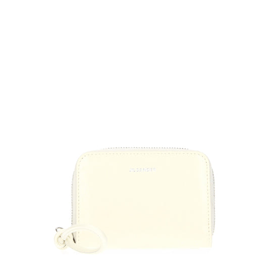 Jil Sander Beige Leather Wallet - Sophisticated Coin Purse