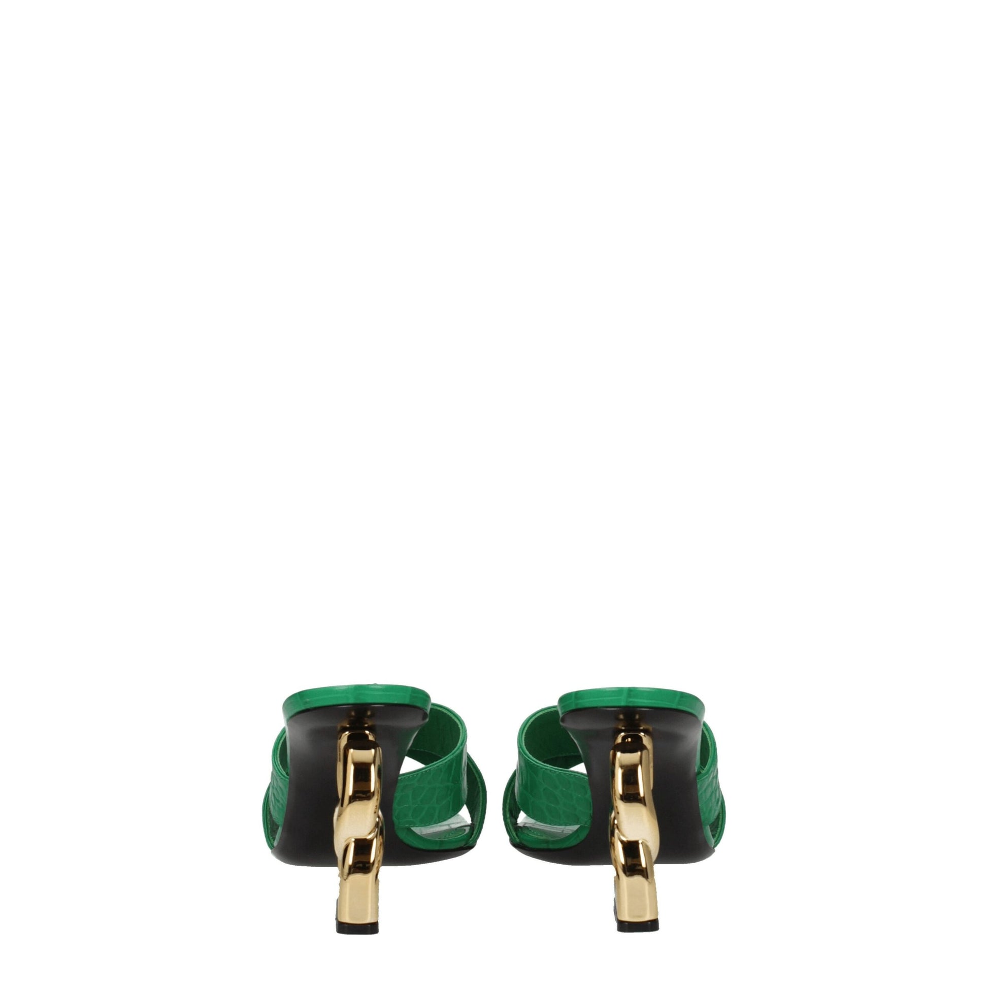 Dolce & Gabbana Green Leather Sandal