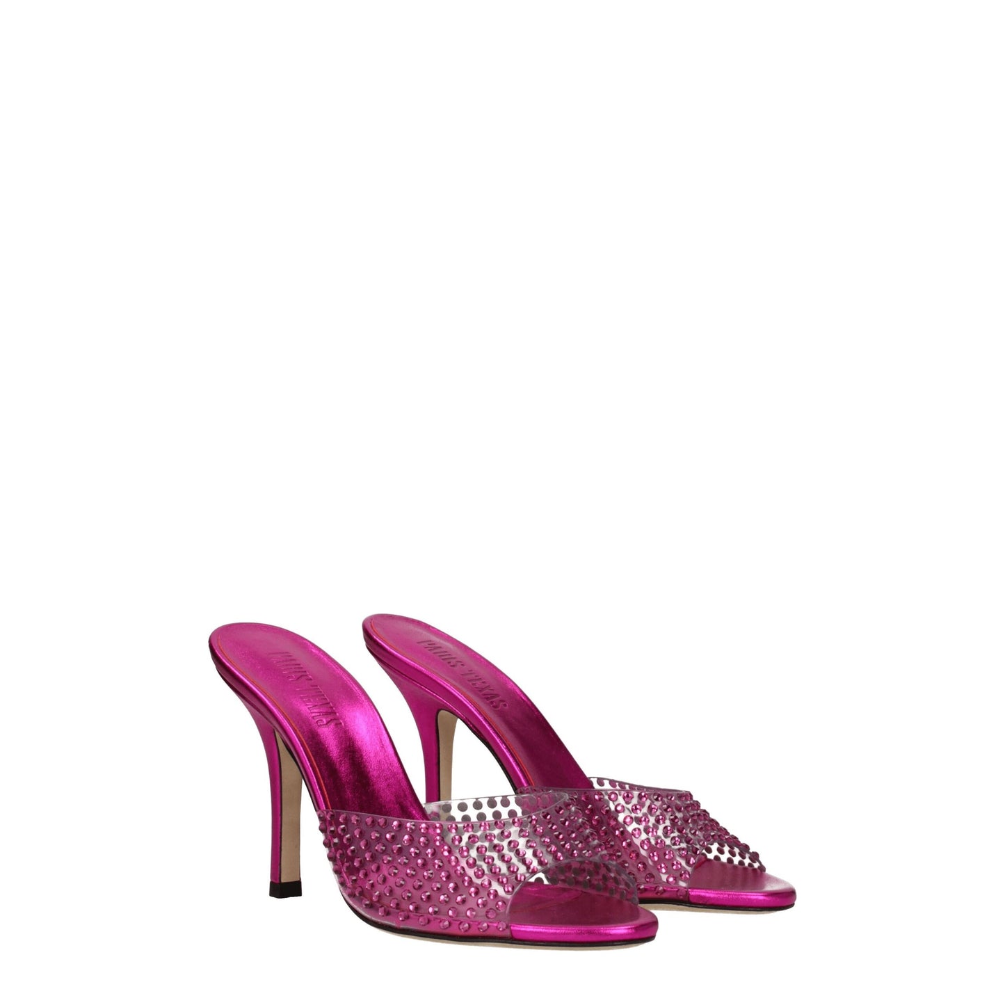 Paris Texas Transparent PVC Sandal in Shocking Pink