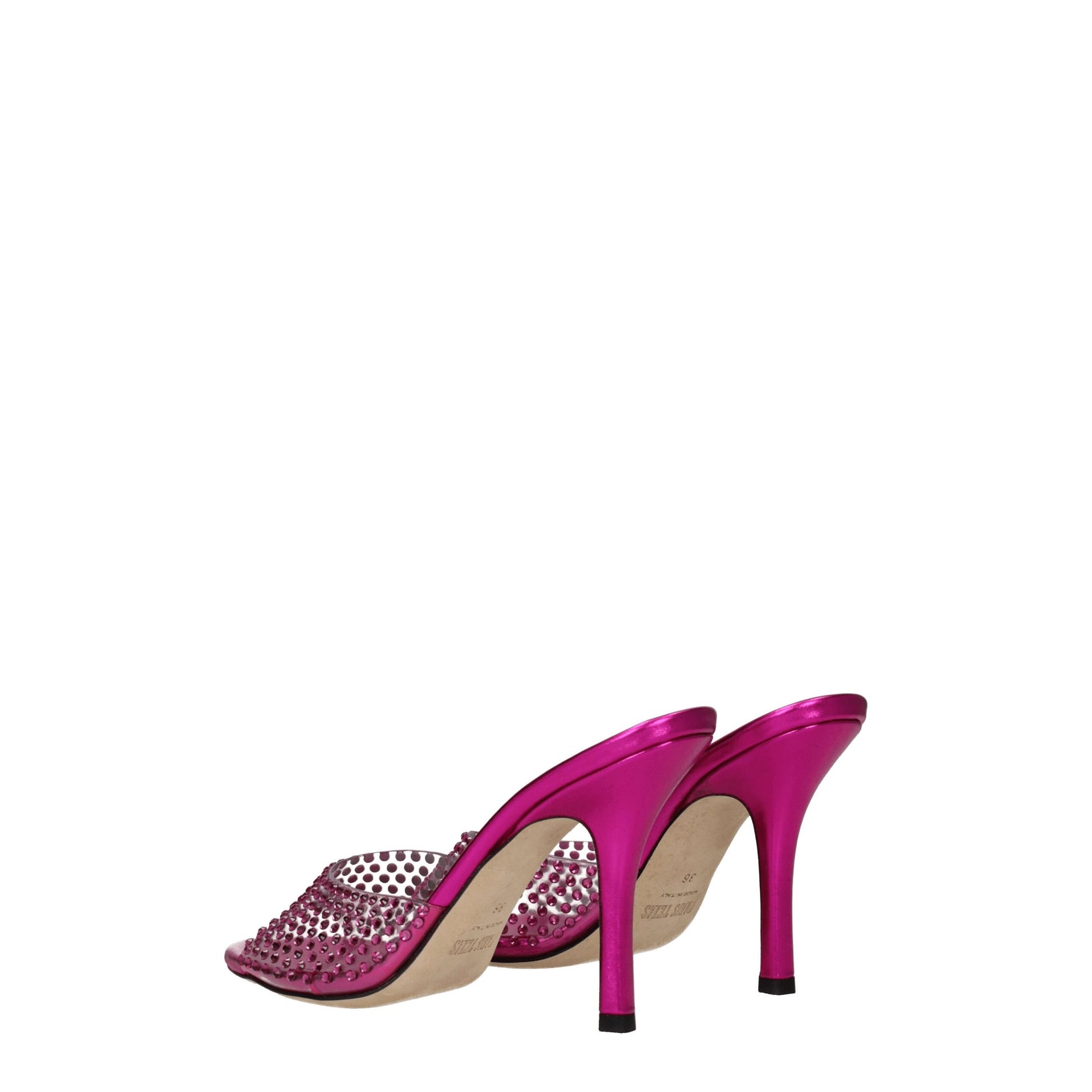 Paris Texas Transparent PVC Sandal in Shocking Pink