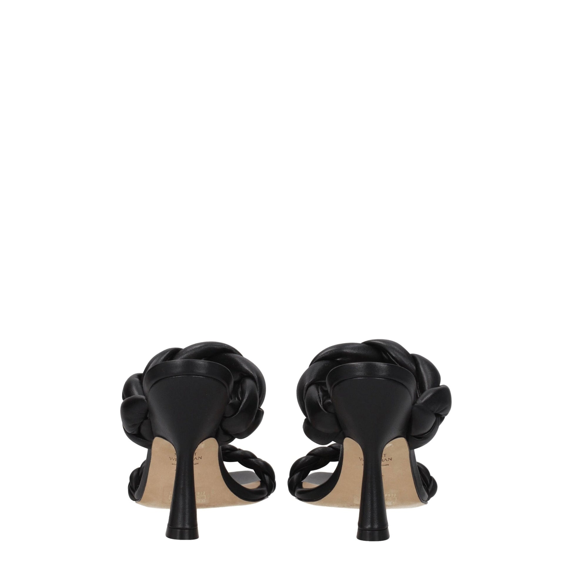 Stuart Weitzman Black Leather Sandal - PLAYA100LARS7077BLK