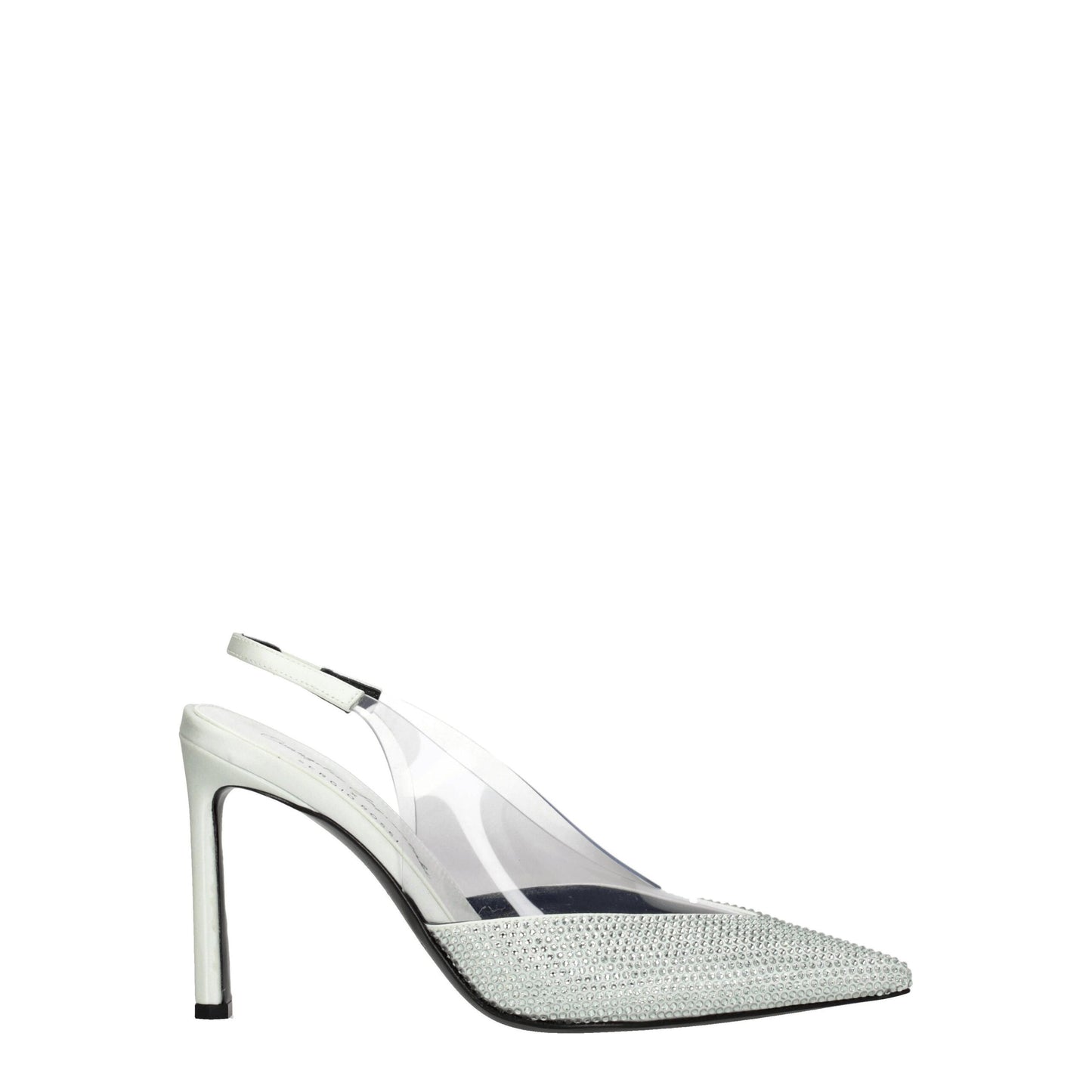 Sergio Rossi Green Satin Sandal with Rhinestone Detail