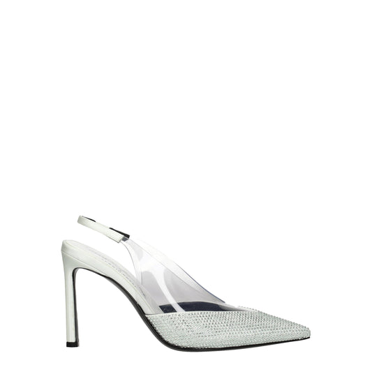 Sergio Rossi Green Satin Sandal with Rhinestone Detail