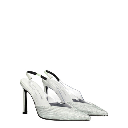 Sergio Rossi Green Satin Sandal with Rhinestone Detail
