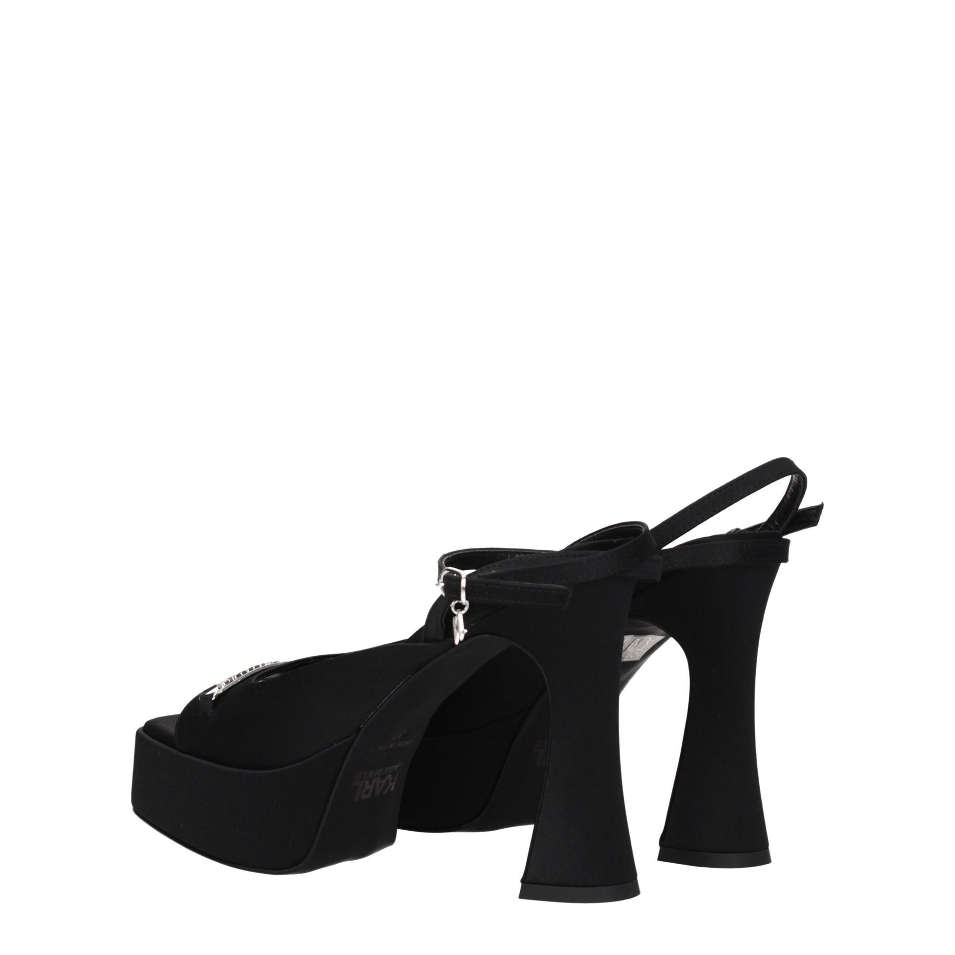 Karl Lagerfeld Black Fabric Sandal