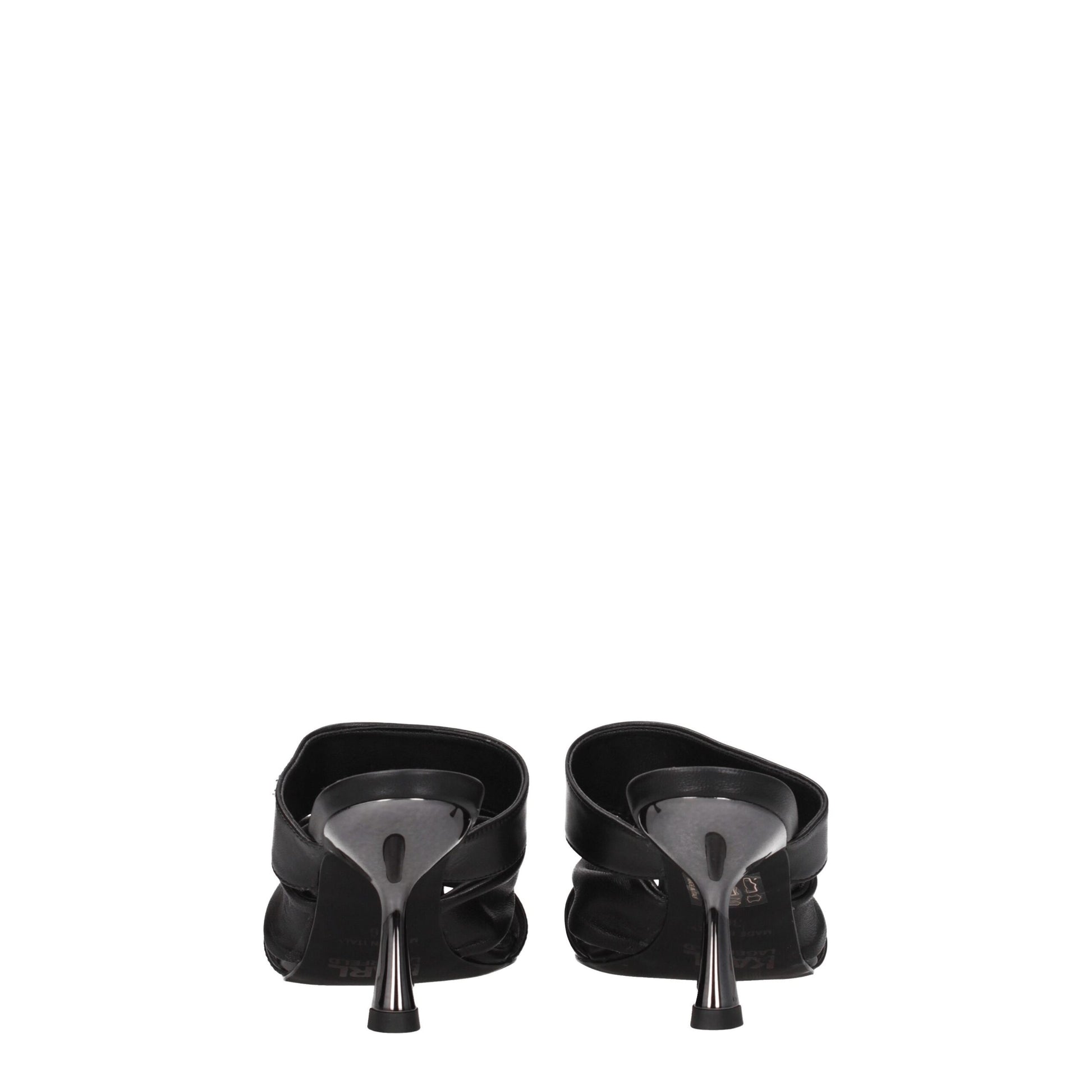 Karl Lagerfeld Black Leather Sandal