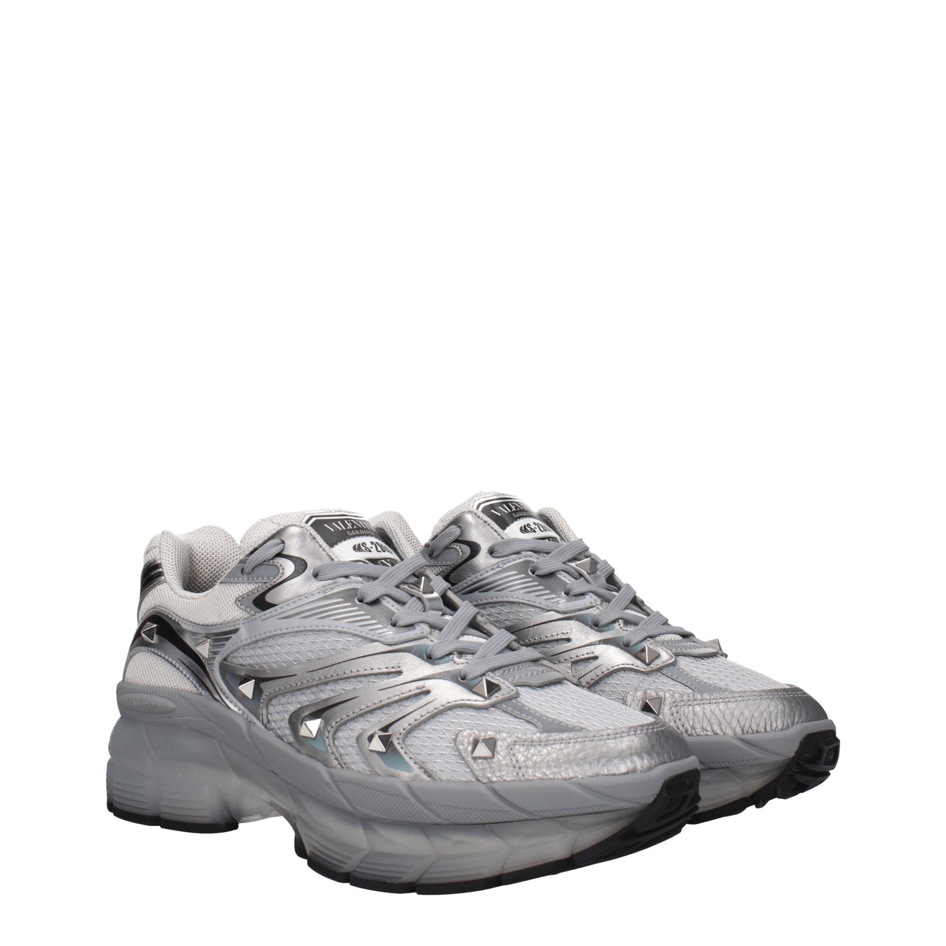Valentino Garavani Gray Fabric Sneakers