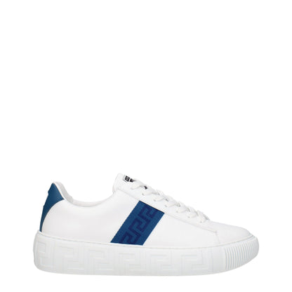 Versace White Leather Sneakers: Elevate Your Footwear Game