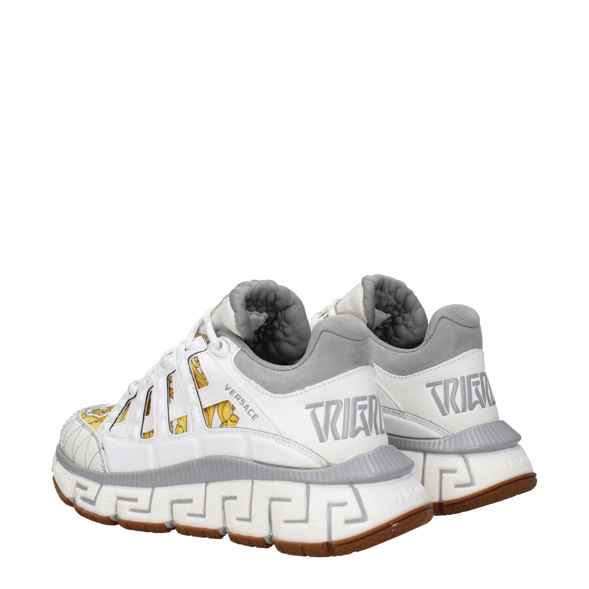 Versace White Fabric Sneakers: Bold Luxury Meets Casual Chic
