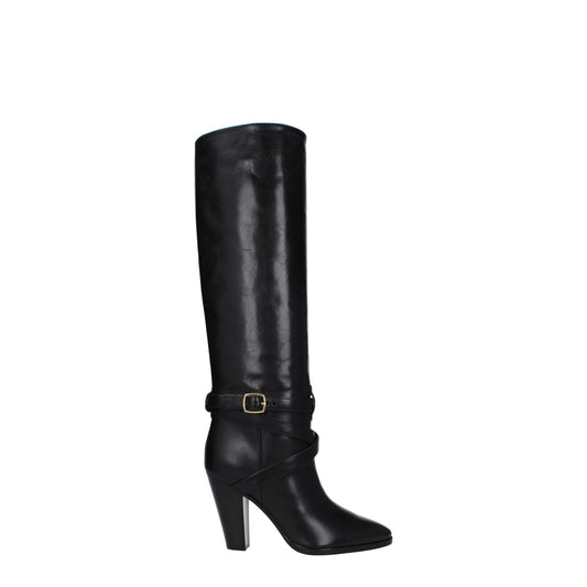 Celine Black Leather Boot with Side Detail