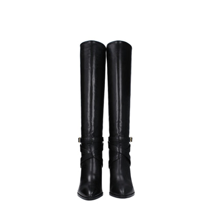 Celine Black Leather Boot with Side Detail