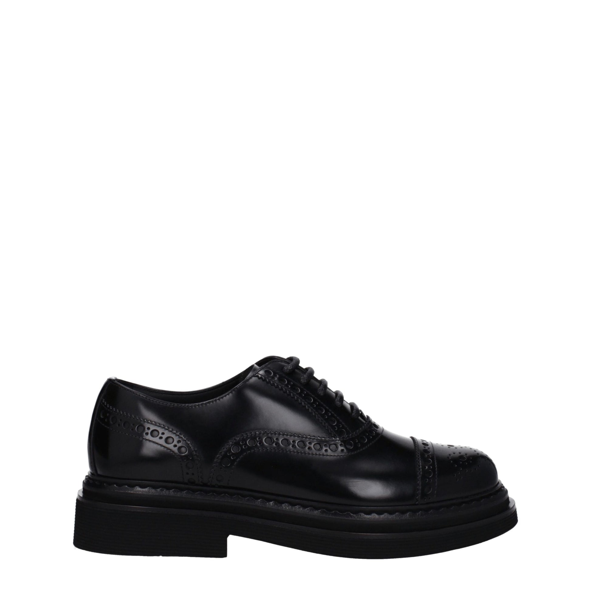 Dolce & Gabbana Black Leather Oxfords And Derby