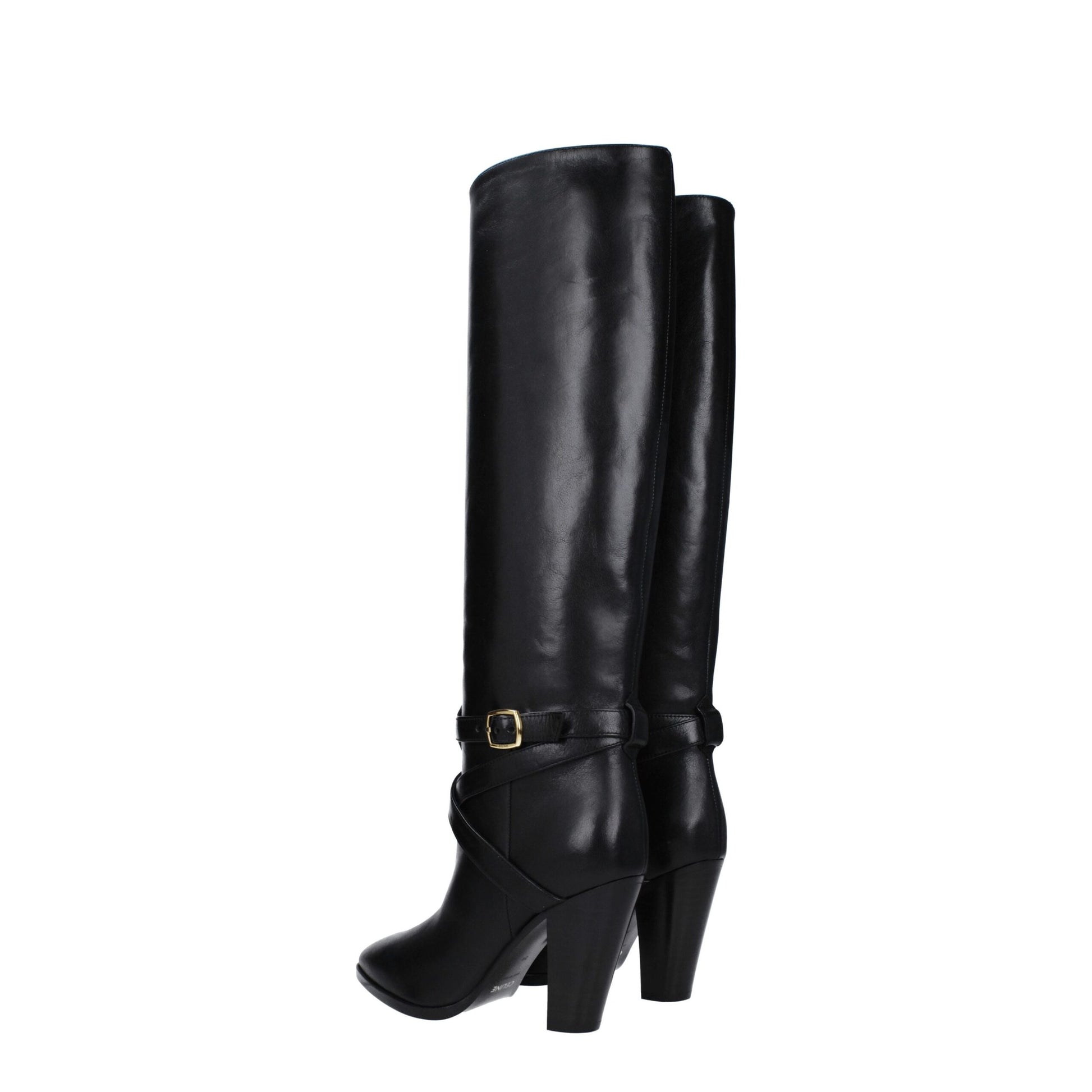 Celine Black Leather Boot with Side Detail