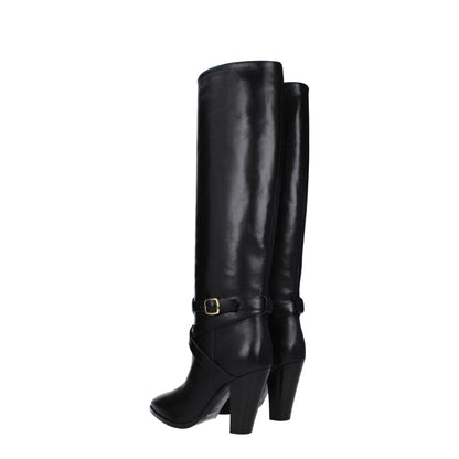 Celine Black Leather Boot with Side Detail