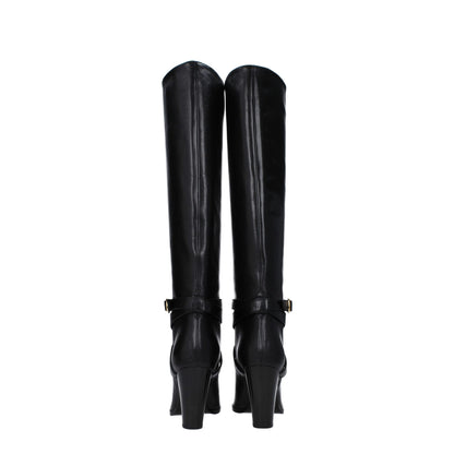 Celine Black Leather Boot with Side Detail