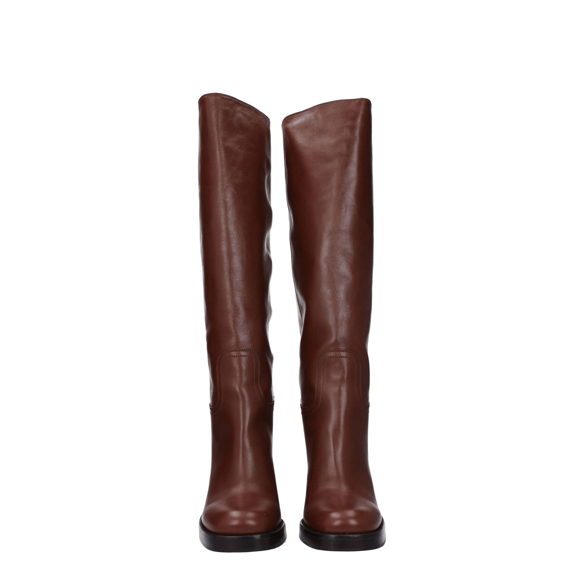 Prada Brown Leather Boot – Elegant Comfort for Every Occasion