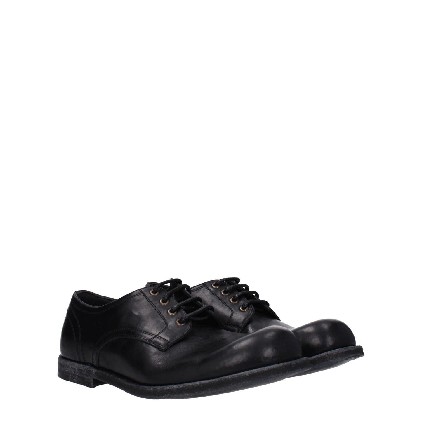 Dolce & Gabbana Black Leather Oxfords & Derby Shoes